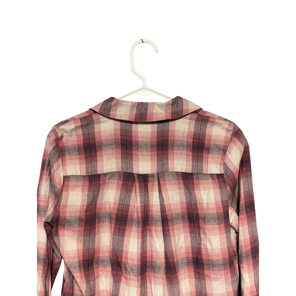 PAIGE Davlyn Women's Plaid Pink Multi Button Down Shirt Cozy Top Size Small - Picture 7 of 12